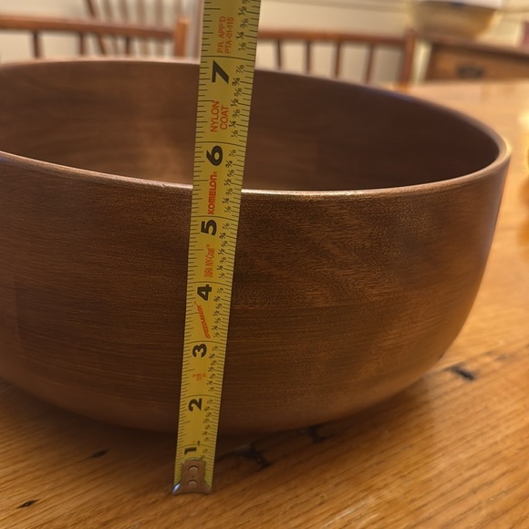 Woodbury’s Woodenware Wooden Salad Bowl and Serving Utensils Excellent Condition - Picture 8 of 10